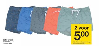 Zeeman Baby short maat 68-86 aanbieding