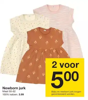 Zeeman Newborn jurk maat 50-62 aanbieding