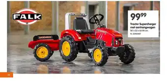 Fun Falk Tractor Supercharger Met Aanhangwagen 161x53x66 Cm aanbieding