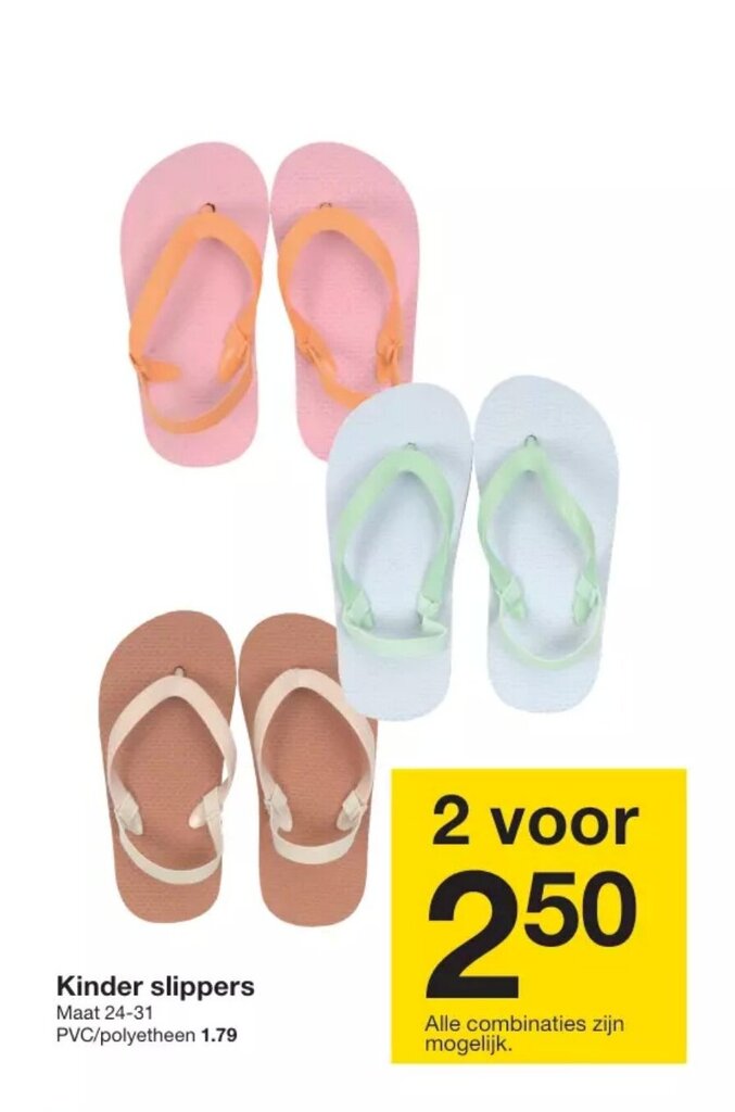 Slippers kind maat online 24