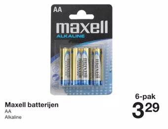 Zeeman Maxell batterijen AA aanbieding