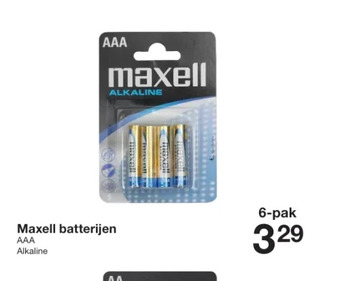 Maxell batterijen aaa zink