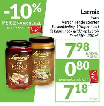 Intermarché Lacroix fond 400 ml aanbieding