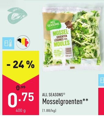 ALDI All Seasons Mosselgroenten aanbieding