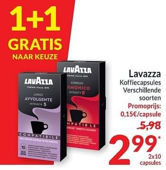 Intermarché Lavazza koffiecapsules aanbieding
