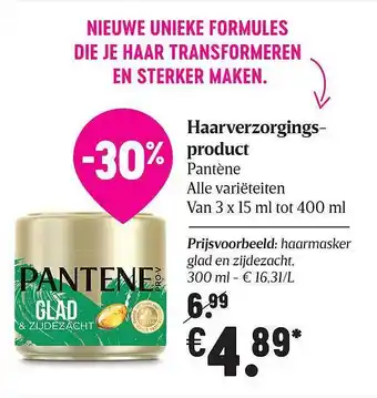 Delhaize Haarverzorgingsproduct Pantene 300 ml aanbieding