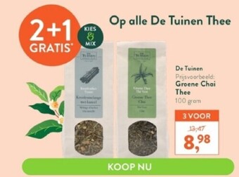 Holland & Barrett Groene chai thee 100 gram aanbieding