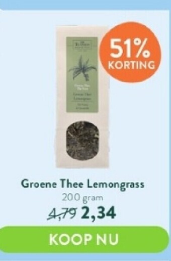 Holland & Barrett Groene thee lemongrass 200 gram aanbieding