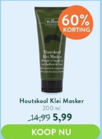 Holland & Barrett Houtskool klei masker 200 ml aanbieding
