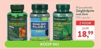 Holland & Barrett Zaagbladpalm met zink 100 capsules aanbieding