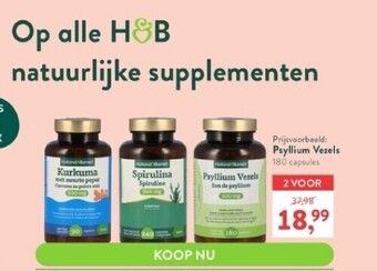 Holland & Barrett Psyllium verels 180 capsules aanbieding