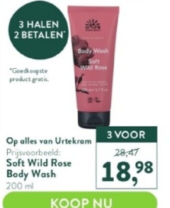 Holland & Barrett Soft wild rose body wash 200 ml aanbieding