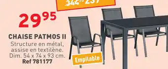 Chaise patmos II 54x74x93cm ref 781177