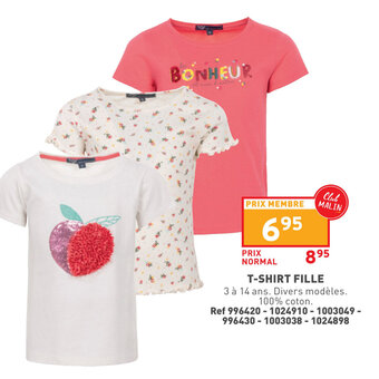 Trafic Fille t-shirt 3 a 14 ans 100% coton aanbieding