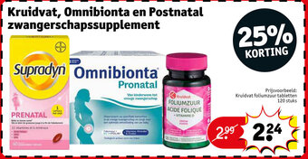Kruidvat Foliumzuur tabletten aanbieding