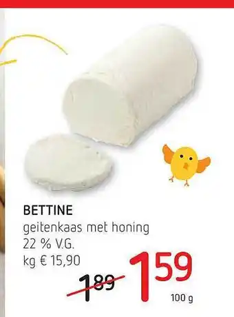 Spar Bettine Geitenkaas Met Honing 100 g aanbieding