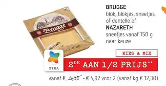 Spar Brugge Blok, Blokjesm Sneetjes Of Dentelle 150 g aanbieding