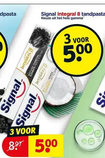 Kruidvat Signal Integral 8 Tandpasta aanbieding