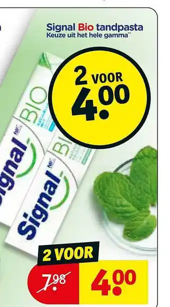 Kruidvat Signal Bio Tandpasta aanbieding