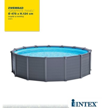 Hubo Zwembad “graphite panel” ø 478 x h.124 cm aanbieding
