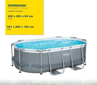 Hubo Zwembaden “power steel” aanbieding
