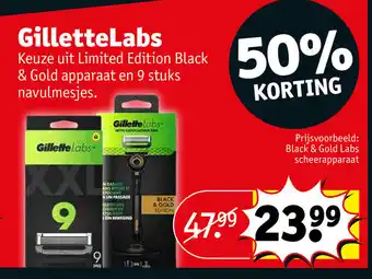 Kruidvat GilletteLabs black & gold labs scheerapparaat aanbieding