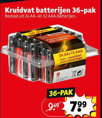 Kruidvat Batterijen 36-pak aanbieding