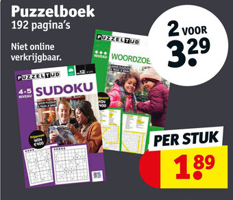 Kruidvat Puzzelboek 192 pagina's aanbieding