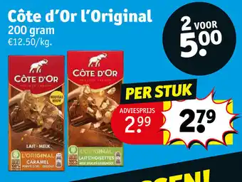 Kruidvat Côte d'Or l'Original 200 gram aanbieding