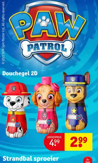 Kruidvat Paw patrol douchegel 2D aanbieding
