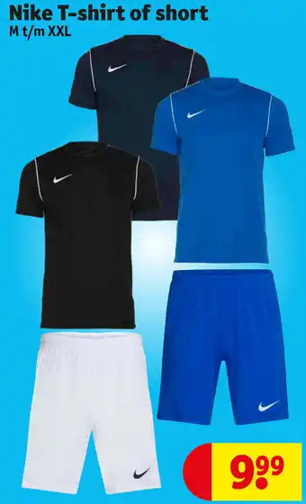 Kruidvat Nike T-shirt of short M t/m XXL aanbieding