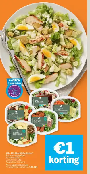 Albert Heijn Alle ah maaltijdsalades* aanbieding