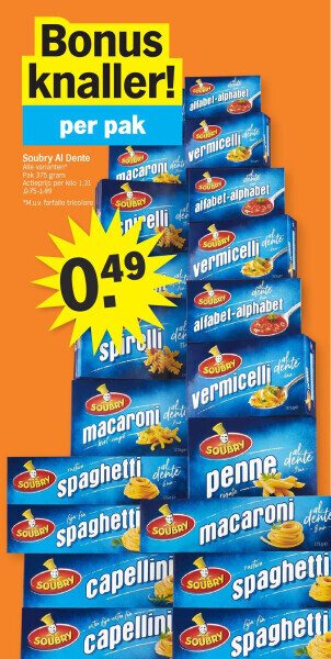 Albert Heijn Soubry al dente aanbieding