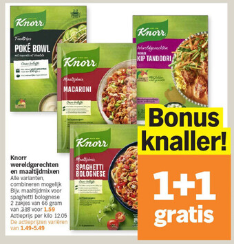 Albert Heijn Knorr wereldgerechten en maaltijdmixen aanbieding