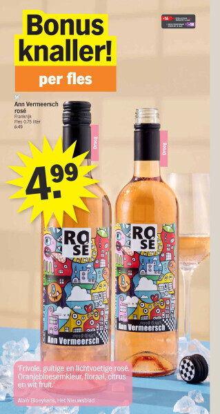 Albert Heijn Ann vermeersch rosé aanbieding