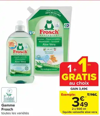 Frosch liquide vaisselle aloe vera 2 x 500ml