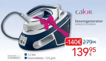 Eldi Calor stoomgenerator SV8022CO EXPRESS Webcode: 210338022 aanbieding