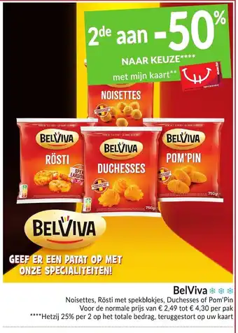 Intermarché BelViva Noisettes, Rosti met spekblokjes, Duchesses of Pom'Pin aanbieding