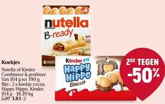 Koekjes nutella of kinder