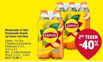 Delhaize Bruisende of niet bruisende drank op basis van thee aanbieding
