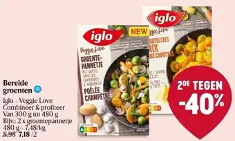 Delhaize Bereide groenten iglo aanbieding
