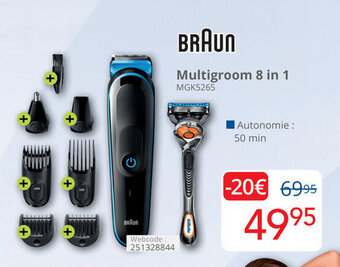 Eldi Braun Multigroom 8 in 1 MGK5265 aanbieding