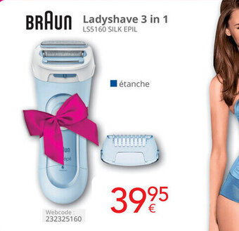 Eldi Braun Ladyshave 3 in 1 LS5160 SILK EPIL aanbieding