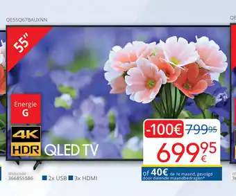 Eldi Samsung Smart Q-Led Ultra HD-TV 55" QE55Q67BAUXNN aanbieding