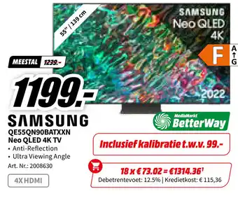 MediaMarkt Samsung QE55QN90BATXXN Neo QLED 4K TV Art. Nr. 2008630 aanbieding