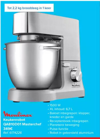 Carrefour Moulinex Keukenrobot QA810D01 Masterchef Ref. 6174226 aanbieding