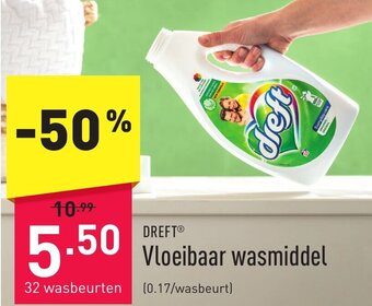 ALDI Dreft vloeibaar wasmiddel 32 wasbeurten aanbieding