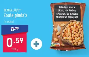 ALDI Trader joe's Zoute pinda's 250g aanbieding