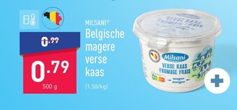 ALDI Milsani Belgische magere verse kaas 500g aanbieding