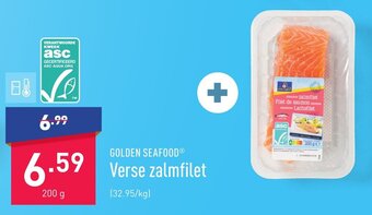 ALDI Golden seafood verse zalmfilet 200g aanbieding